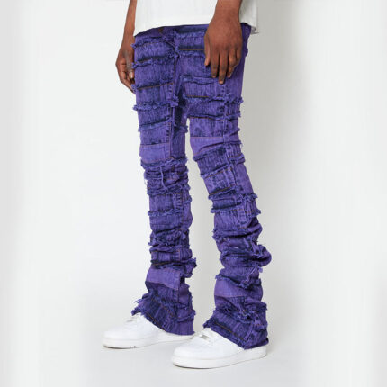 Purple Stacked Jeans