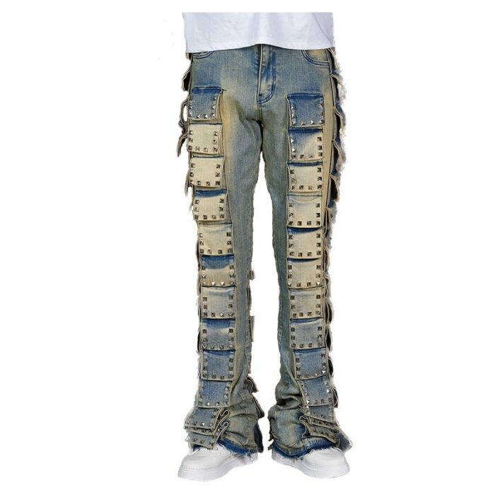 Casual Stretch Bootcut Stacked Denim Jeans