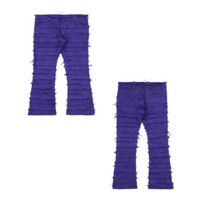 Purple Kids Stacked Jeans