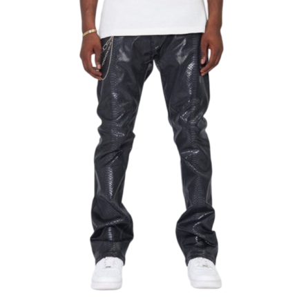 Thunder Shine Stacked Leather Pants