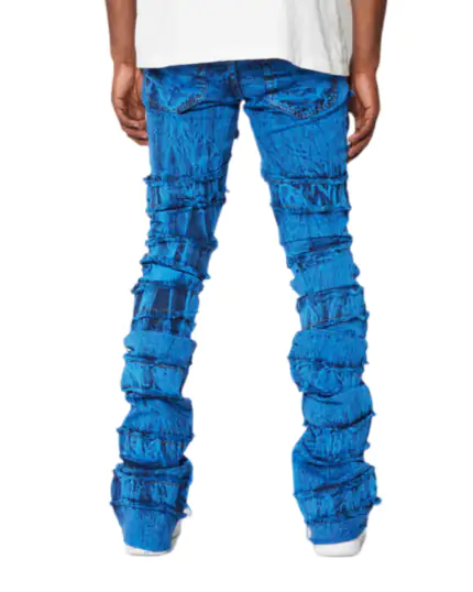 Sea Blue Baggy Stacked Jeans