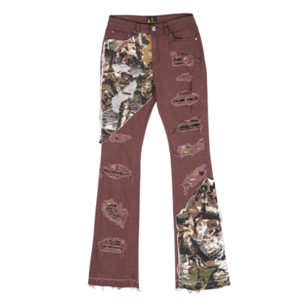 Brown Classic Flared Trouser Stacked Jeans