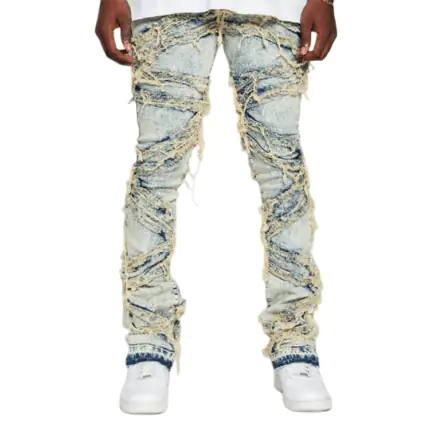 Light Blue New Stacked Denim Jeans