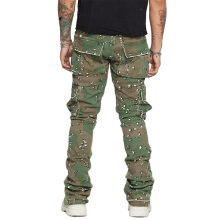 Camo Stacked Baggy Cargo Jeans 1