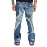 Stacked Patchwork Raw Edge Jean